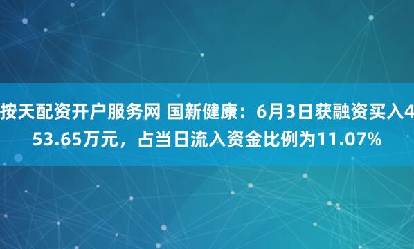 按天配资开户服务网 国新健康：6月3日获融资买入453.65万元，占当日流入资金比例为11.07%